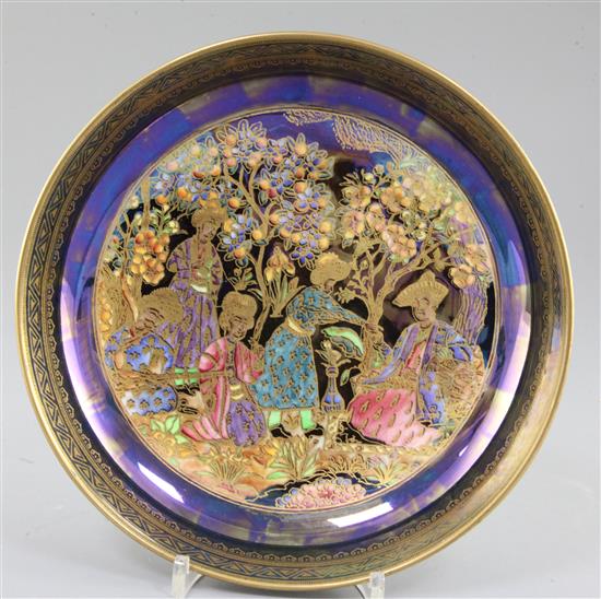 Daisy Makeig-Jones for Wedgwood. A Fairyland lustre Nizam pattern 3546 shape tray, diameter 21.5cm